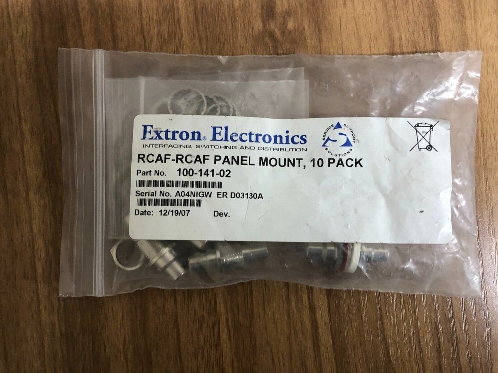 Extron 100-141-02 RCAF-RCAF panel mount connectors (4 pack)