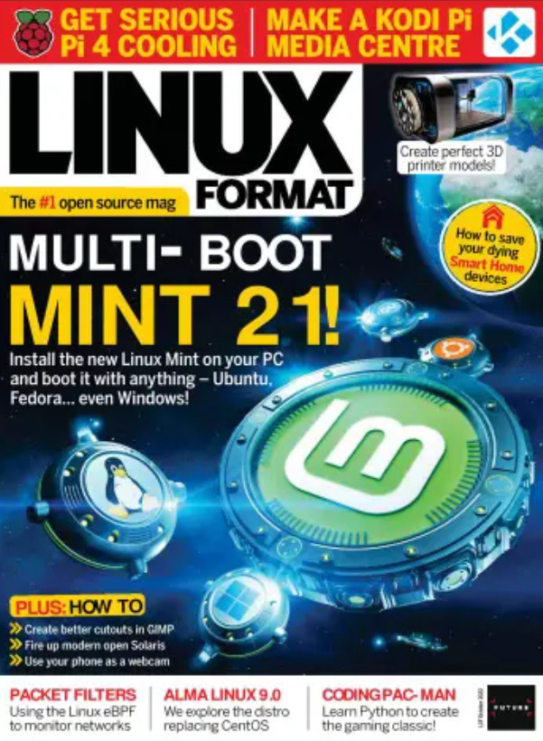 LINUX FORMAT MAGAZINE | OCT 2022 #294 | MULTI-BOOT MINT 21!