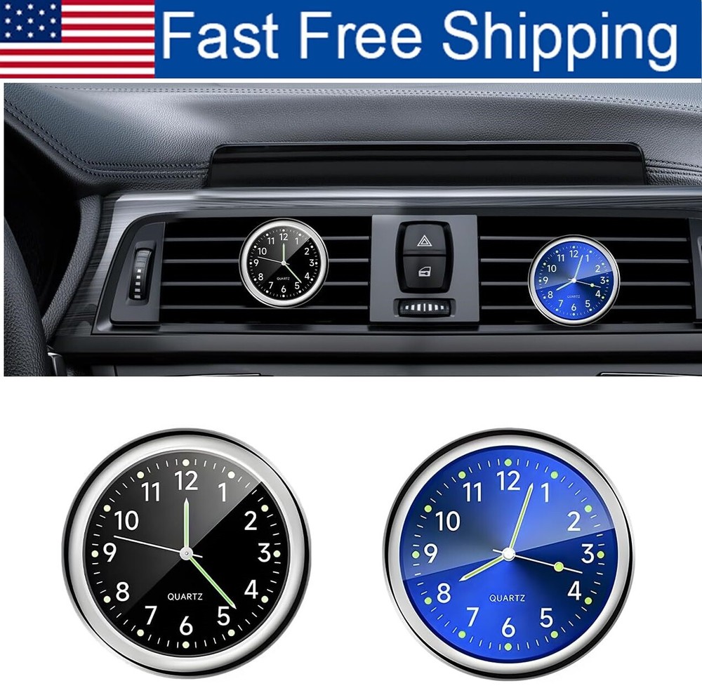 Mini Car Dashboard Clock Tiny Analog Clock Watch for Vehicle Stick on Clock USA