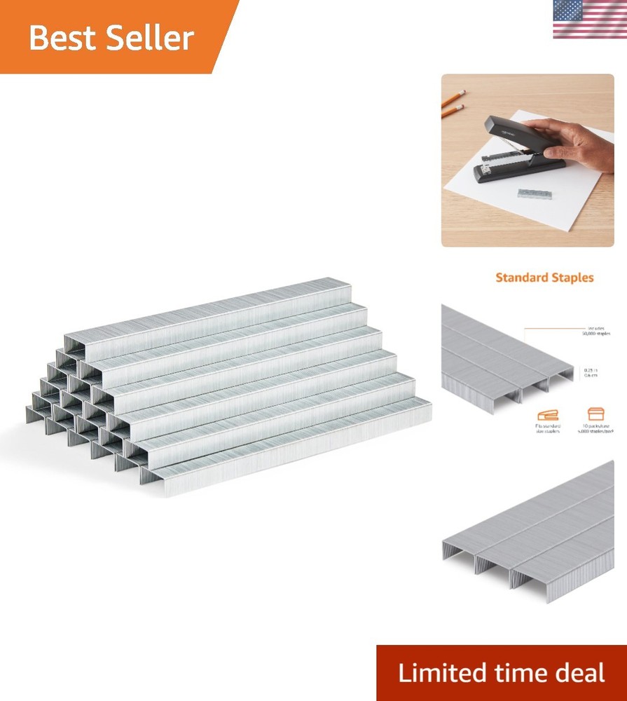 Standard Stapler Staples 1/4" Silver