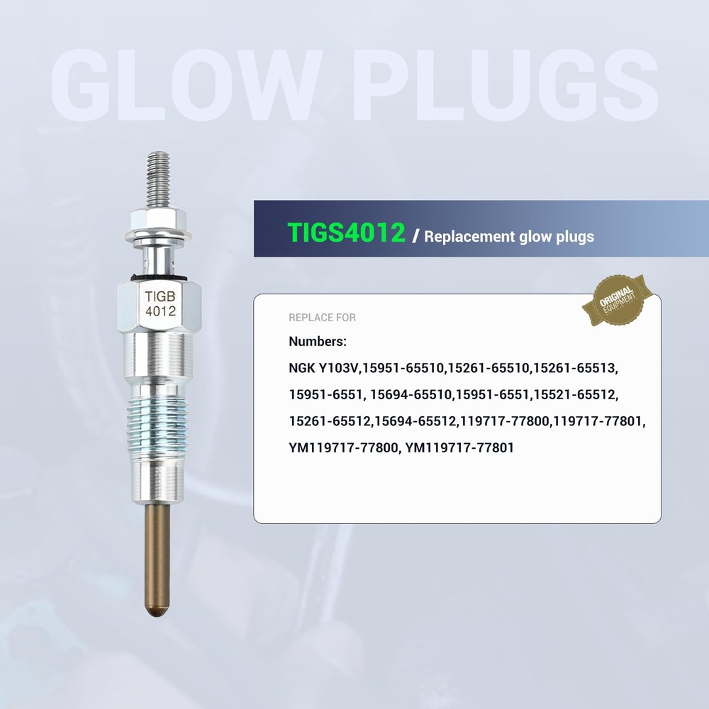 Techie TIGB4012 Glow Plug Replace for NGK (2031) Y103V Plug,...