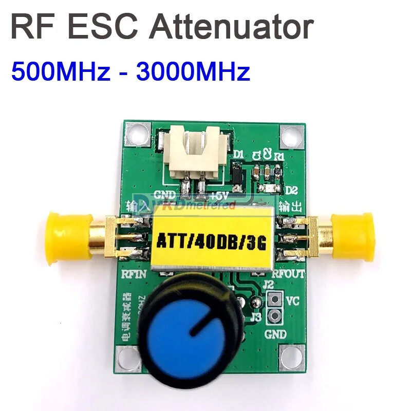 RF Voltage Variable Attenuator 500MHz To 3000MHz 40DB Dynamic Range 0-5V Control
