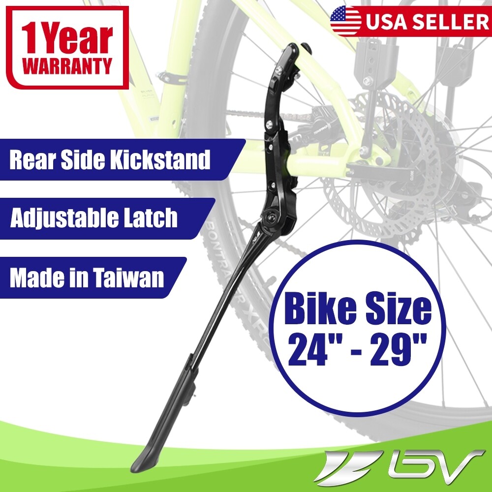 BV Bike Kickstand Rear Alloy Easy Adjustable Road MTB Side Kick Stand 24"-29"