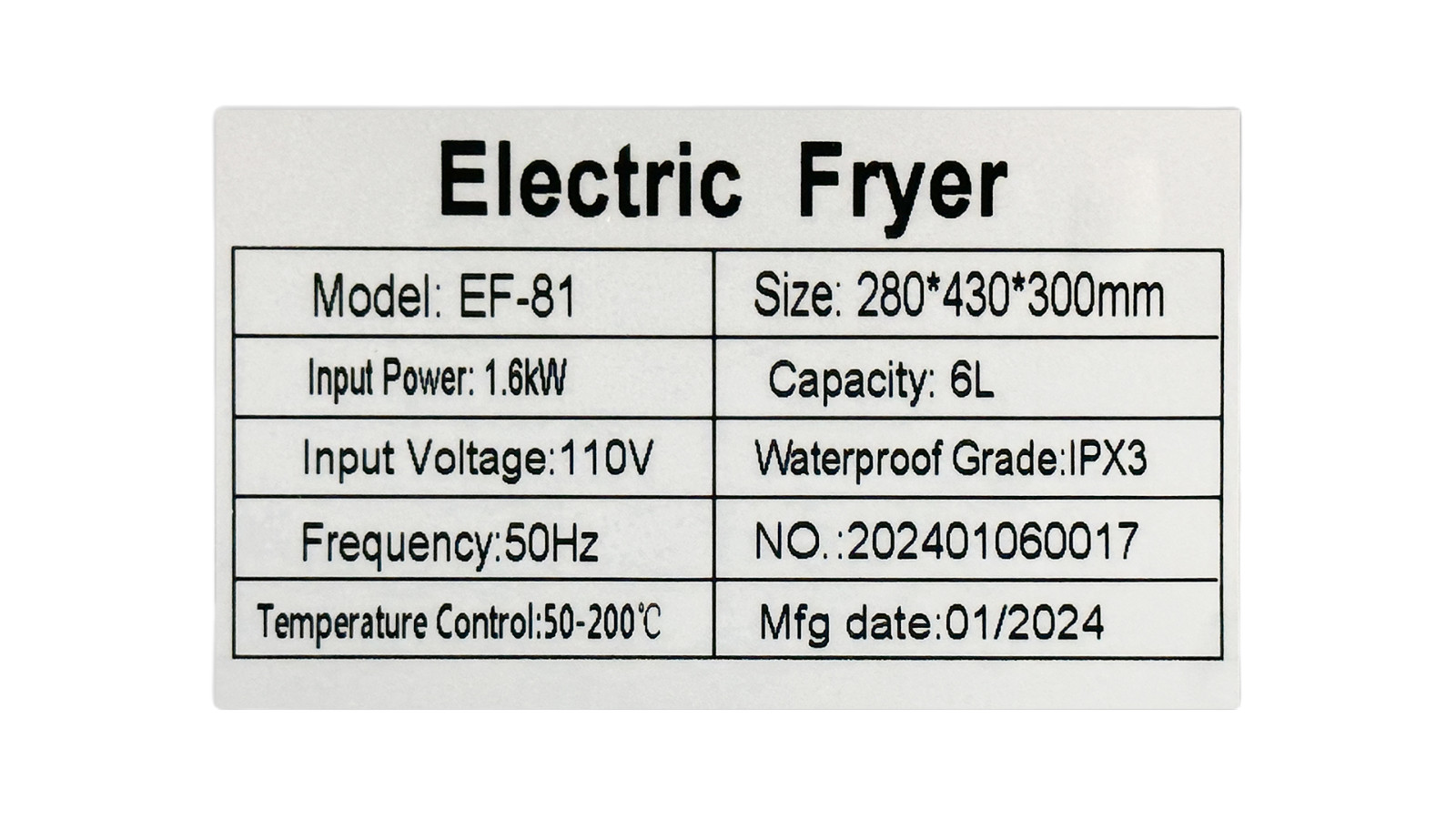 NEW 6L 1600W Electric Deep Fryer Single Tank Basket Commercial Restaurant