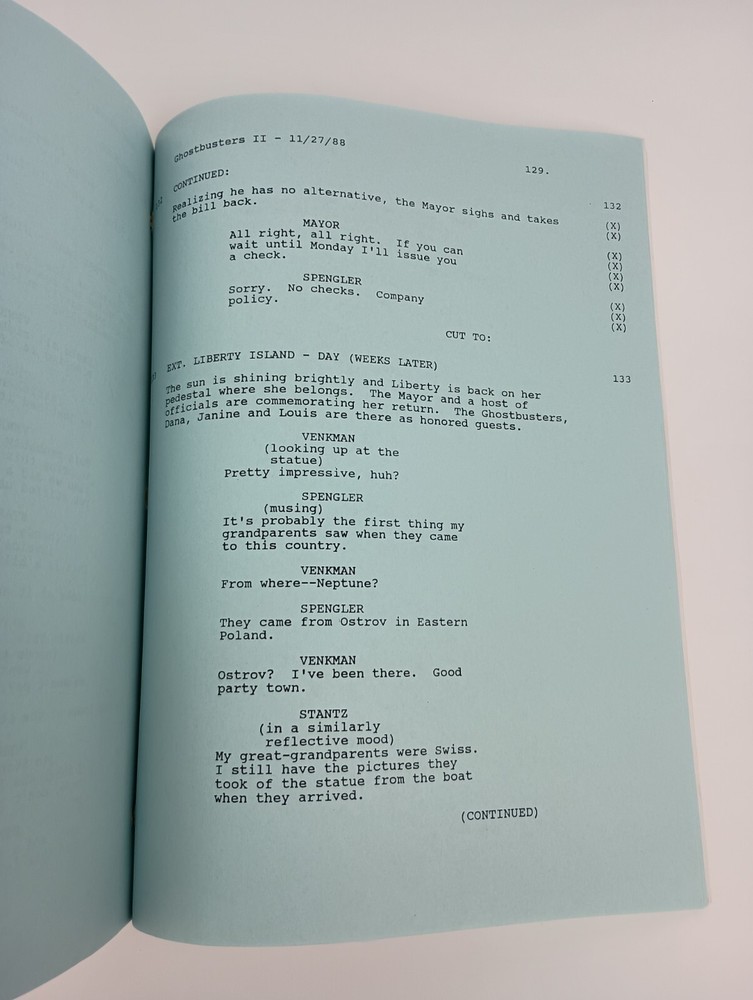 Ghostbusters II Script - 1988 Pink & Blue Revision