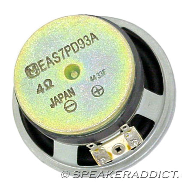 Pair 2 Technics Panasonic 2 3/4 4Ohm wide full range speaker