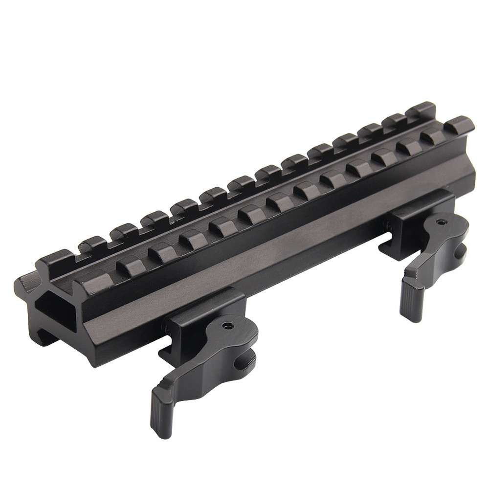 13 Slots Quick Release Offset 45 degree Scope Riser Mount Picatinny Rail 20mm
