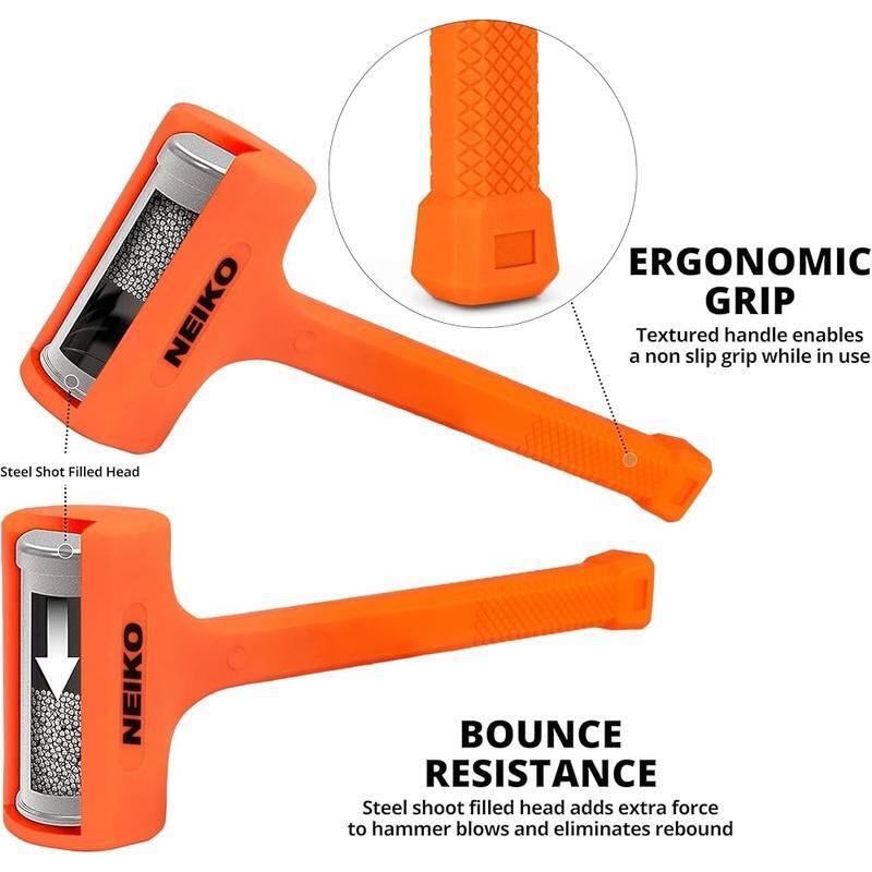 Dead Blow Hammer Set 3 Piece Non Marring Mechanic Tools Comfortable Grip Durable