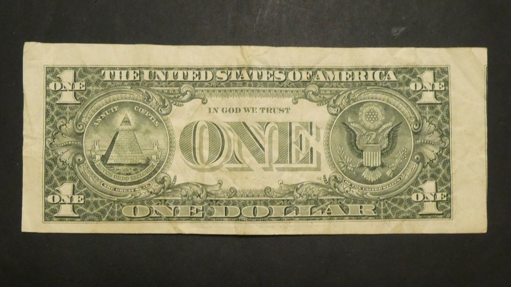 1988 $1 Federal reserve Note ERROR MISALIGNED MAJOR SHIFT