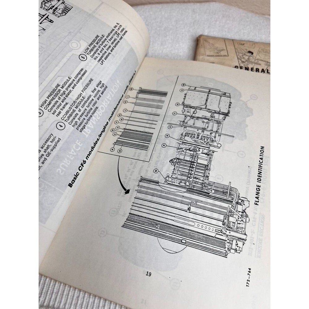 1970s General Electric CF6-6 Basic Engine Systems Student Notebooks Manuals