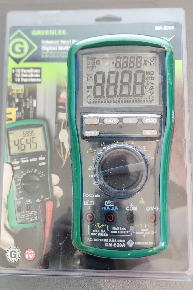 Greenlee DM-830A Digital Multimeter Auto Range TRMS DMM Electrical Tester