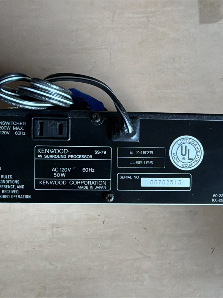 Kenwood SS‑79 Processor 🔊🎚️ AV Surround Sound with Digital Delay System