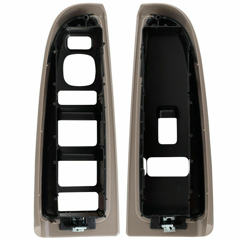New Front Tan Window Switch Trim Bezel Set For 2003-2007 Silverado Sierra