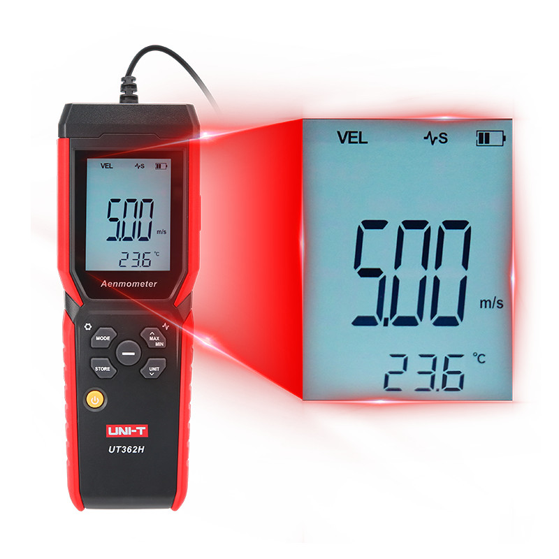 UNI-T UT362H Hot Wire Anemometer Wind Velocity,Temperature Measuring