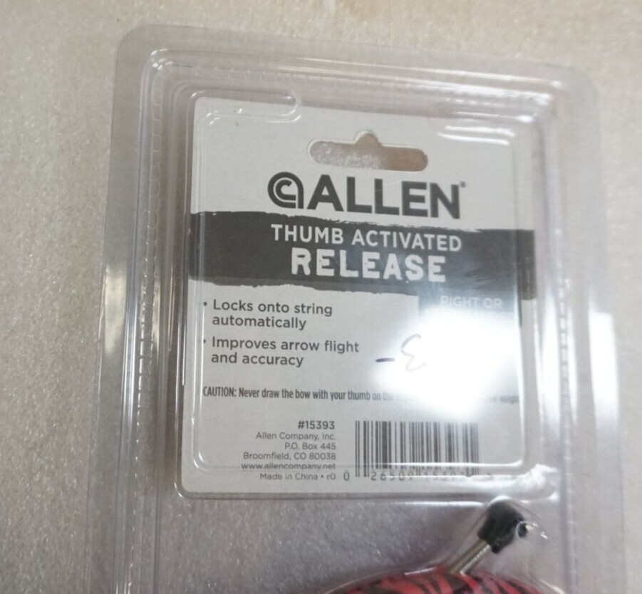 Allen Thumb Activated Archery Release Pink Camo New