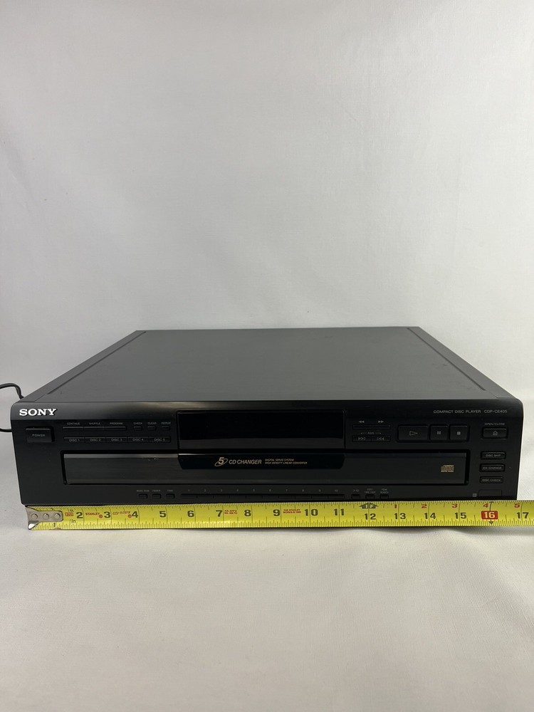 Sony CDP-CE405 5 Disc Changer Compact Player with Remote and RCA Cable