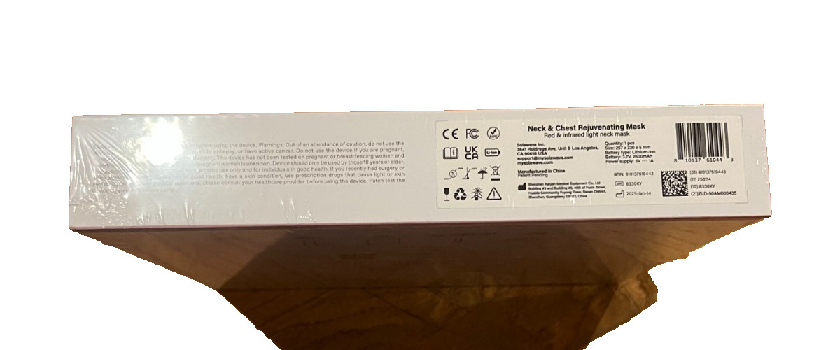 Solawave Neck and Chest Rejuvenating Mask NEW IN SEALED BOX