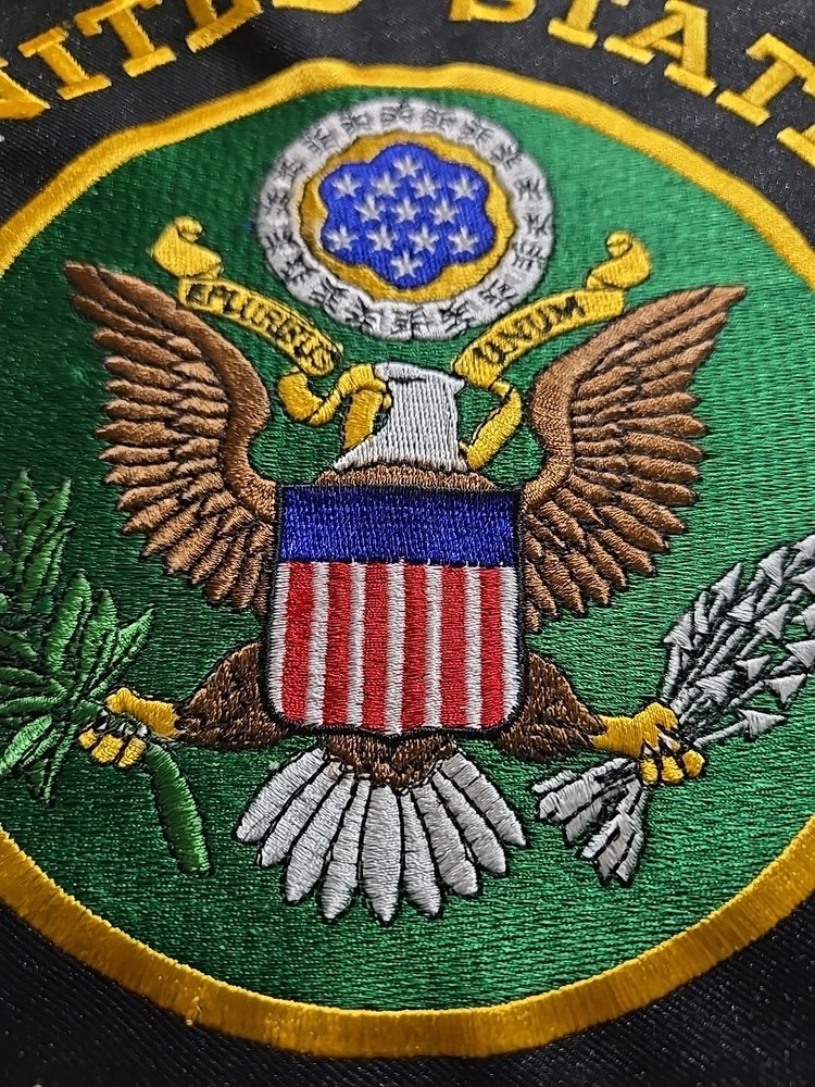 US Army Logo 4 Star 10 Inch Sew-on Patch Eagle