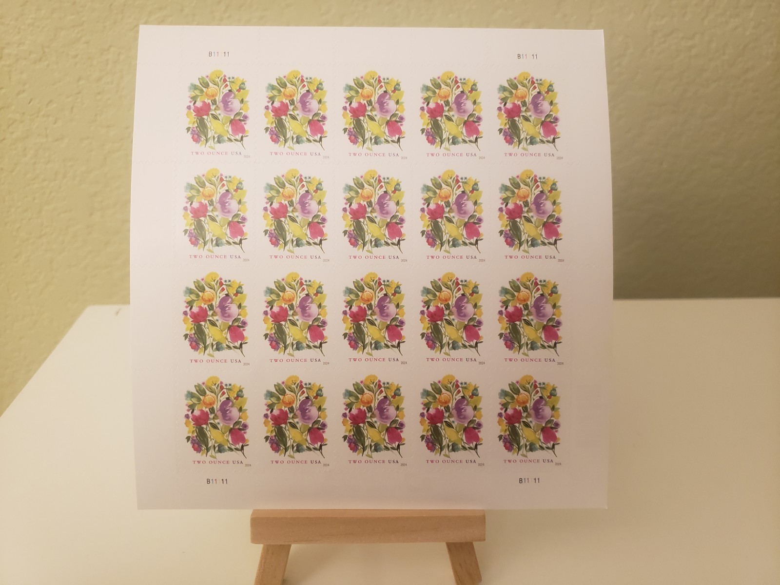 TWO OUNCE 2oz Forever Stamps WEDDING BLOOMS Flowers (Sheet of 20) New MNH