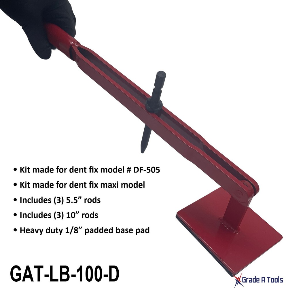 Dent Puller Leverage Pulling Bar with 6 Bonus Welding Rods - Maxi & DF-505