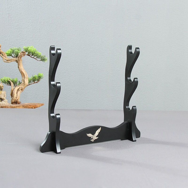 Japanese Samurai Sword Katana Holder Stand Assembly Rack Eagle Pattern 1~4 Tier