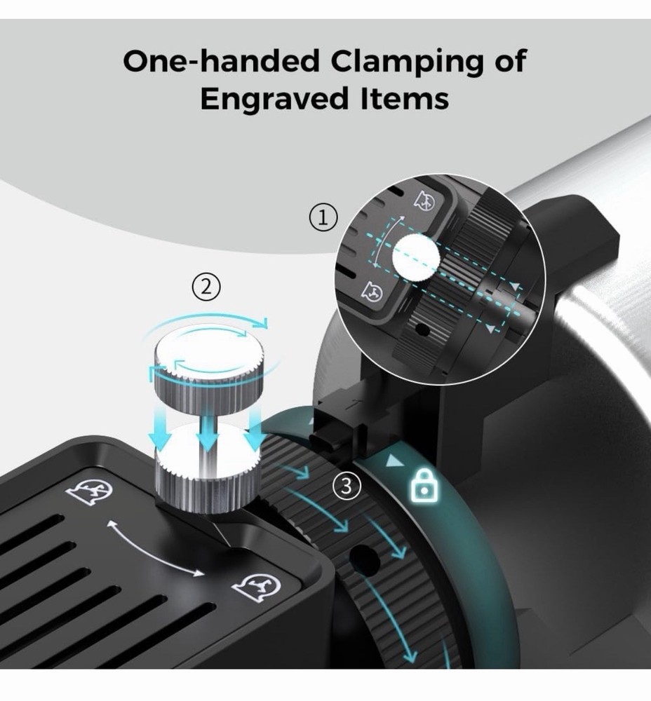 Creality Rotary Kit Pro, Laser Rotary Engraving Roller 4 in 1 Multi-Function