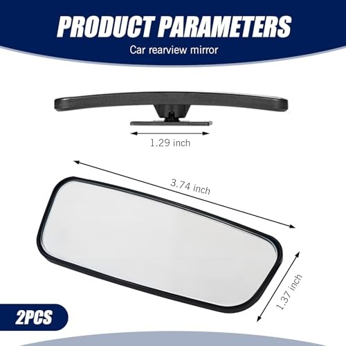 2 PCS Blind Spot Mirror, Rectangular Curved Wide Angle Parking Aid Tool, HD