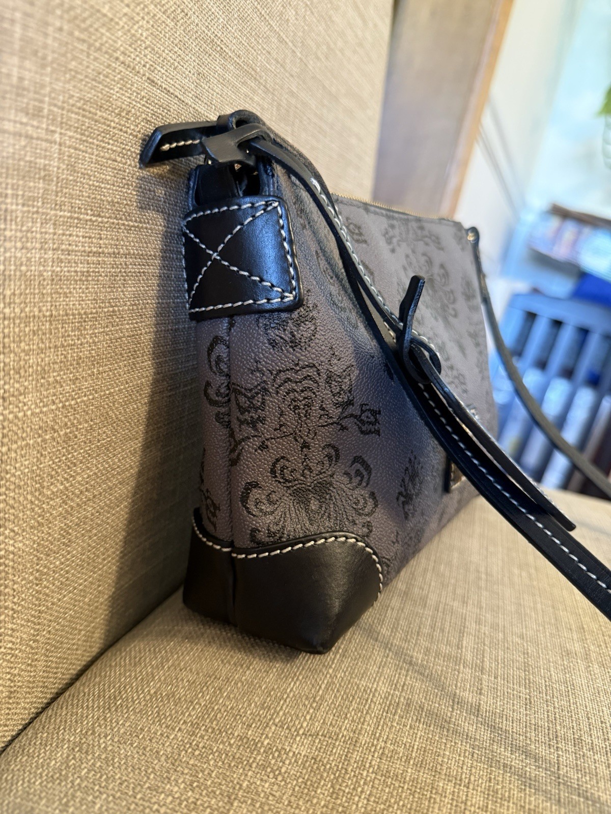 Dooney & Bourke Disney Haunted Mansion Wallpaper Crossbody Pouchette Purse Rare