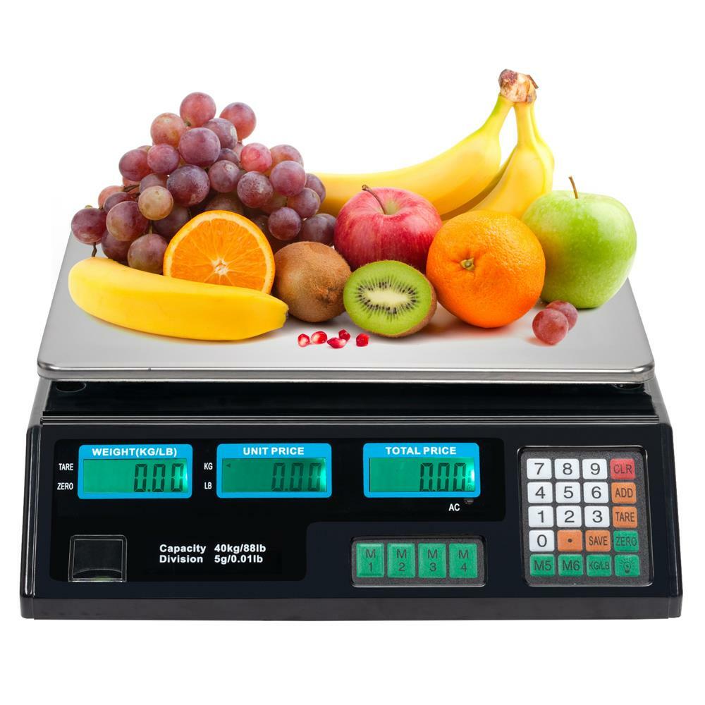 88lb 40kg Digital Scale Computing Price Electronic Counting Weight HD Backlit