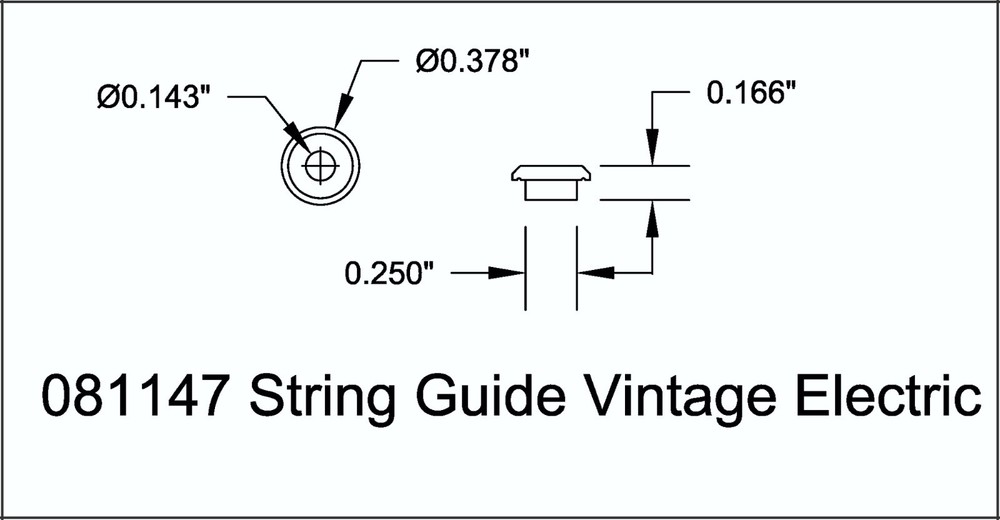 String Guide Vintage 50s T Style Chrome 081147CH