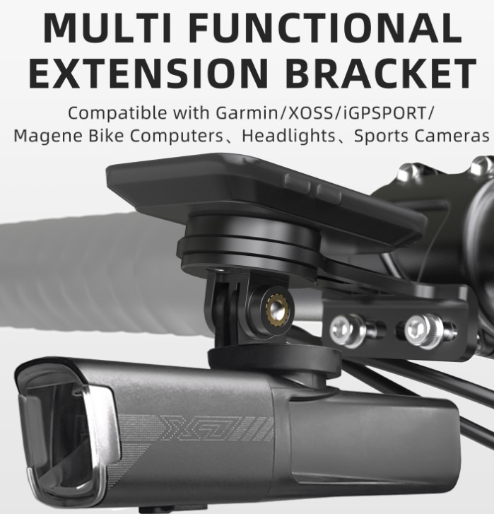 Bike Computer Mount Out-Front, Bicycle, Handlebar Mount Headlight Camera