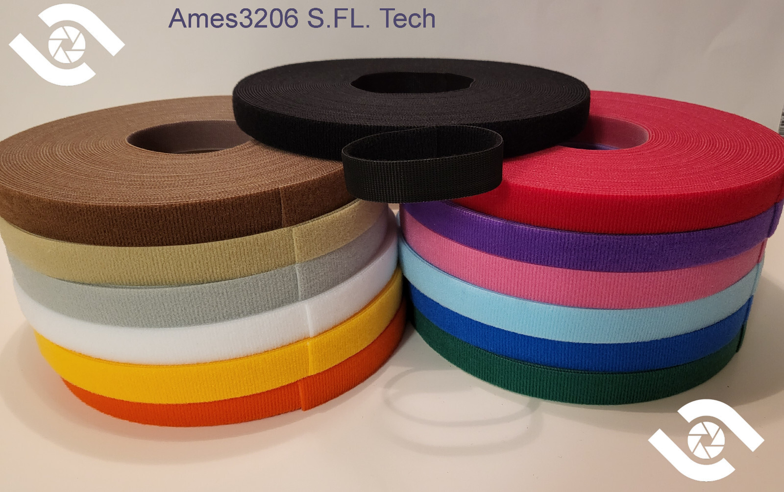 VELCRO® BRAND ONE WRAP® REASUSABLE  FASTENER TAPE 1" in 3 Sizes & 14 COLORS