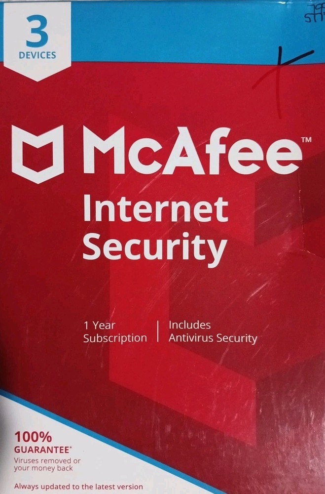 Factory-Sealed US Retail Box McAfee Internet Security 3 Devices
