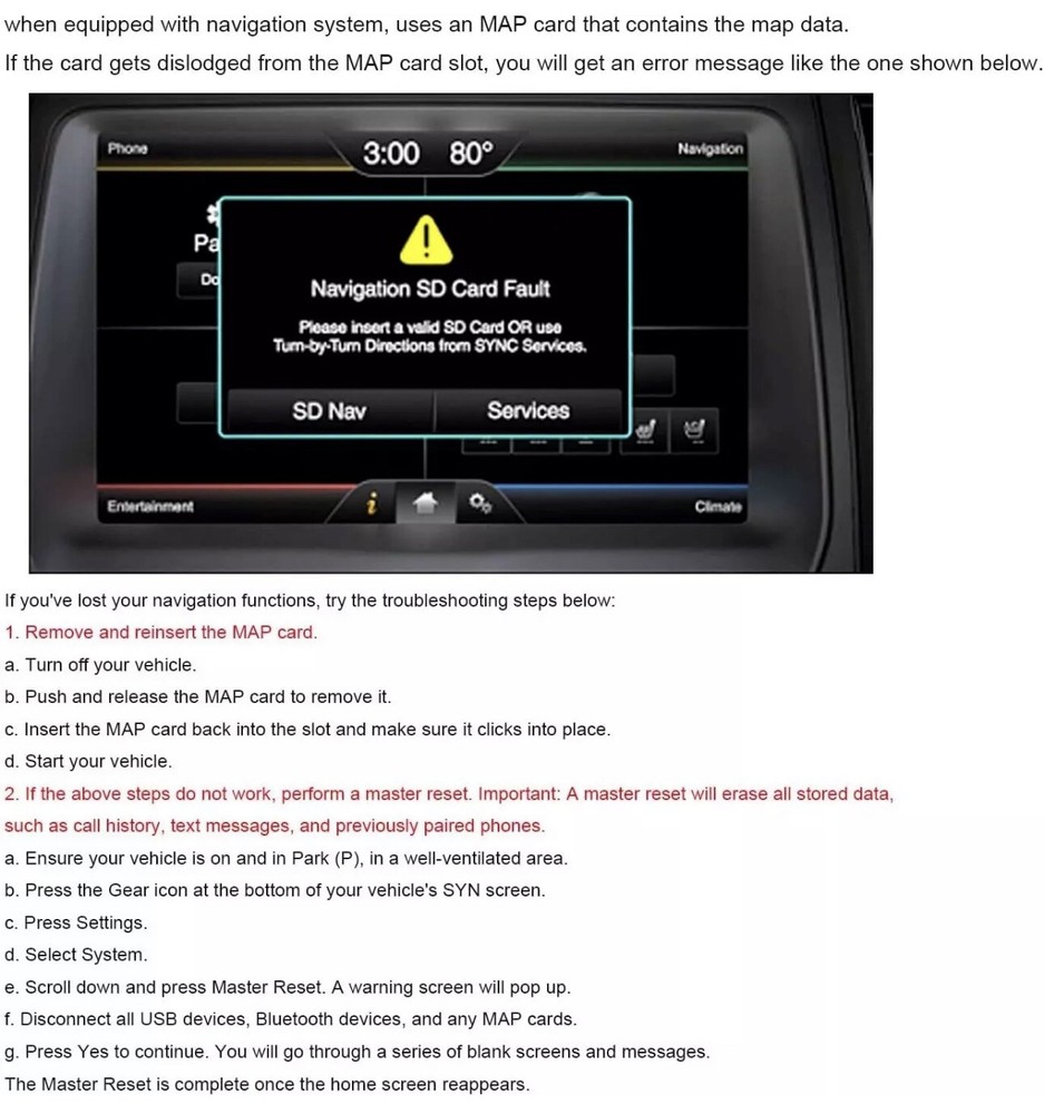 Ford EXPLORER 2024 MAP UPDATE A15 Sync2 SD Card Navigation US/CAN GPS