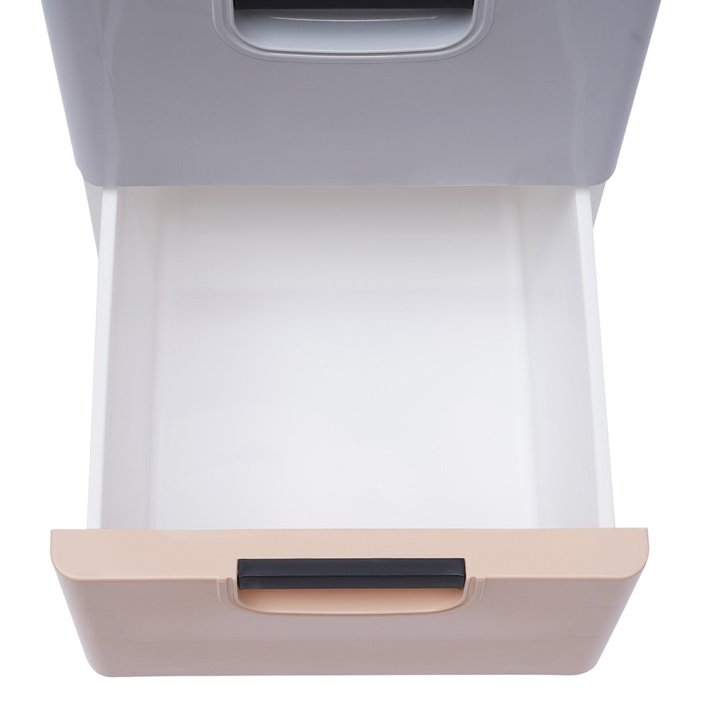 5 Tier Stackable Cabinet Vertical Clothes Storage Tower Tall Small Chest Closet