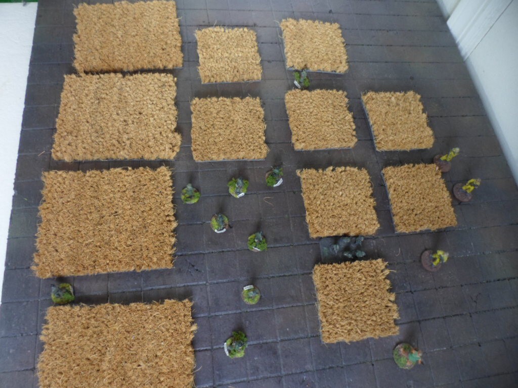 Fields 15mm 20mm 25mm 28mm (12) 1/72 Small Set Wargame Terrain
