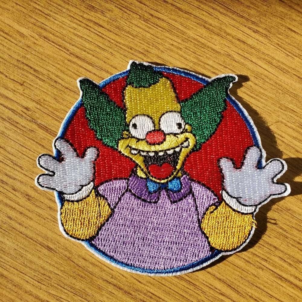 The Simpsons Crusty The Clown  Patch 3 inches tall