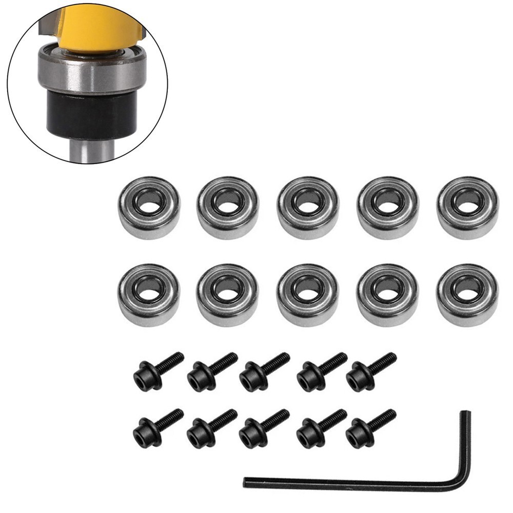 Router Bit Bearing 11pcs/Set 12.7mm Router Bit Replacement Router Bits