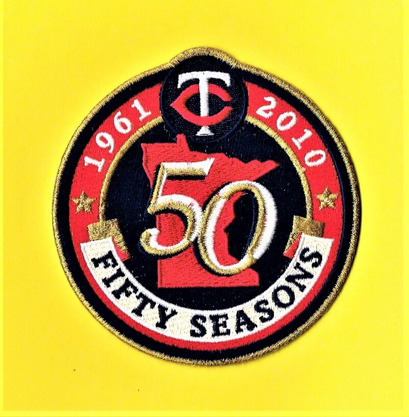 MINNESOTA TWINS 50th ANNIVERSARY 2010 MLB Baseball AUTHENTIC JERSEY PATCH