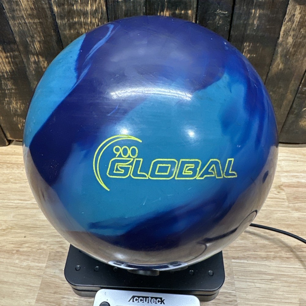 900 Global Xponent Bowling Ball 15lbs Blue Solid Reactive Symmetric Single Drill