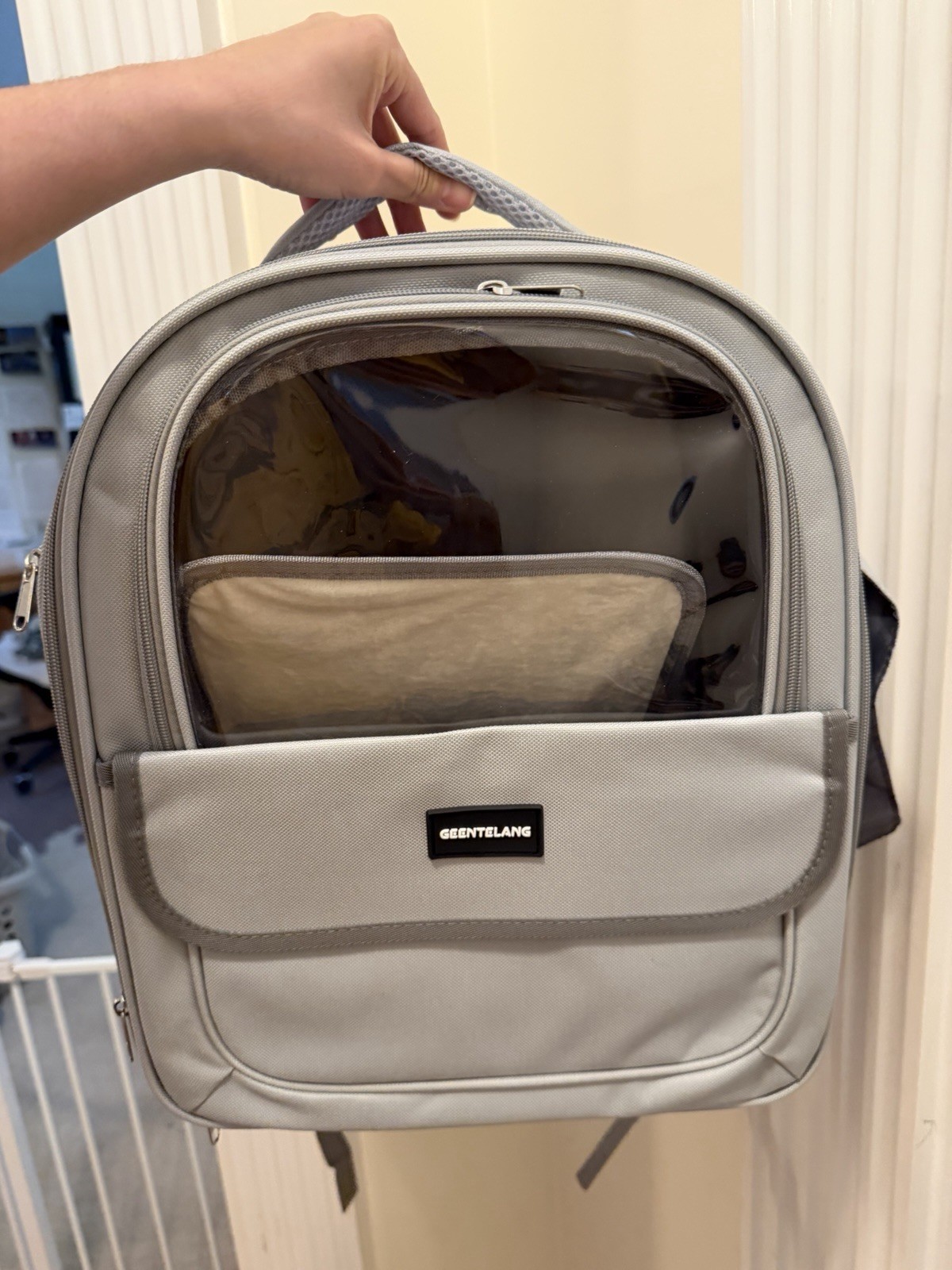 Cat Carrier Backpack, Spacious Breathable Cat Carrying Bag with Three Openings