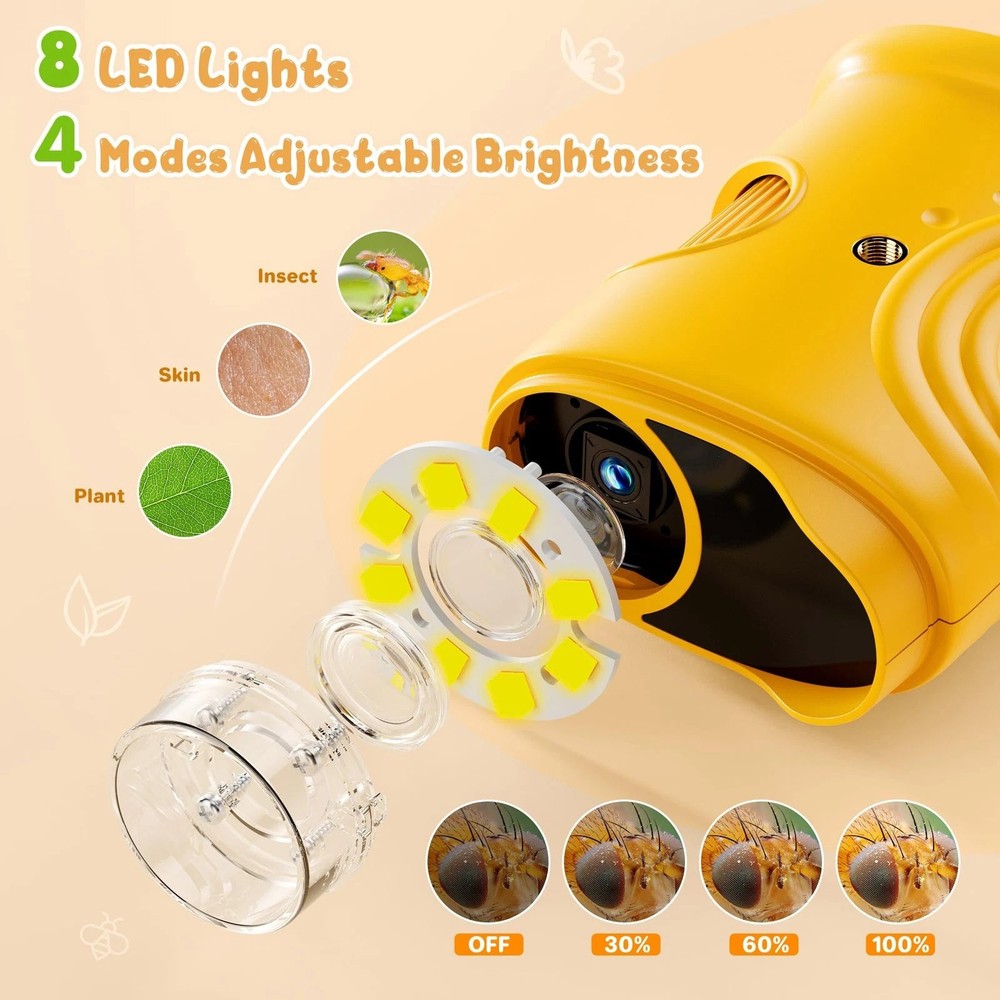 Portable Handheld Microscope 1000x Digital for Children's STEM Education Gift