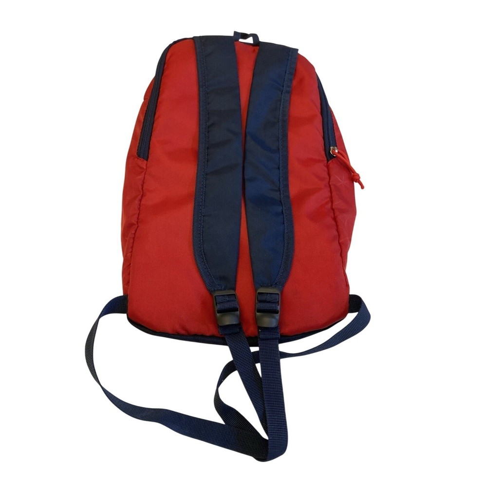 Ozark Trail Red Navy Blue Geometric Pattern Small Hiking Daypack Backpack