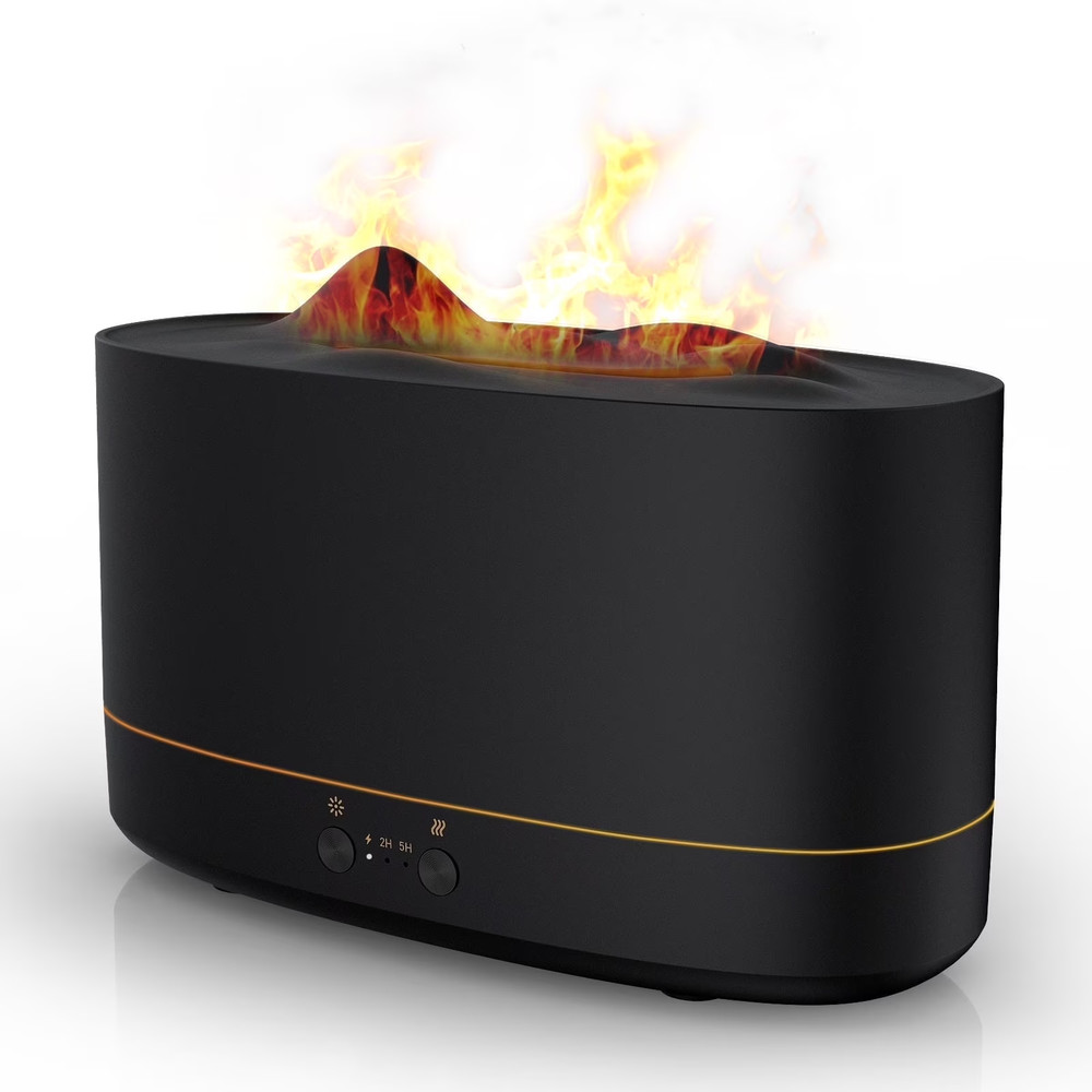 Essential Oil Diffuser, 7 Color Flame Diffuser Humidifier, 200Ml Time Setting fo