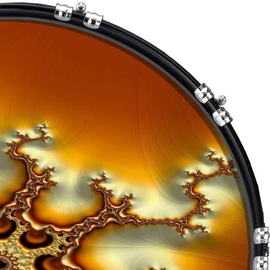 20" Custom Bass Kick Drum Front Head Graphical Fractal 2