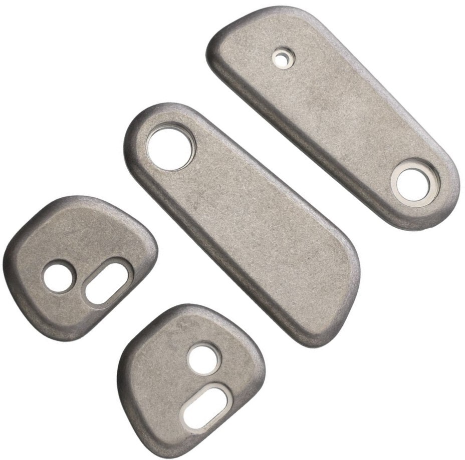 Flytanium Stonewashed Titanium Handle Scales For James Brand Redstone Knife