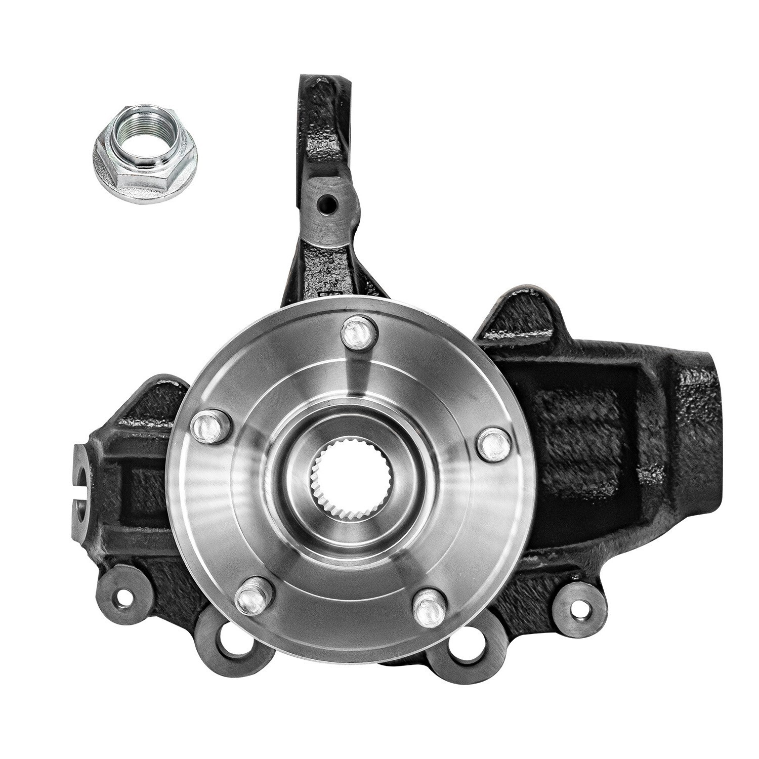 Pair Front Steering Knuckles Wheel Hub Bearing Assembly for 2012-2018 Ford Focus