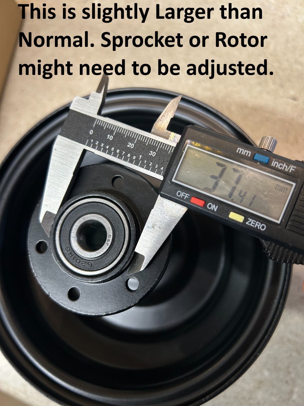 (BLEM) Mega Moto/Motovox Mini Bike Wheel 6 Inch Dual Flange. READ Description