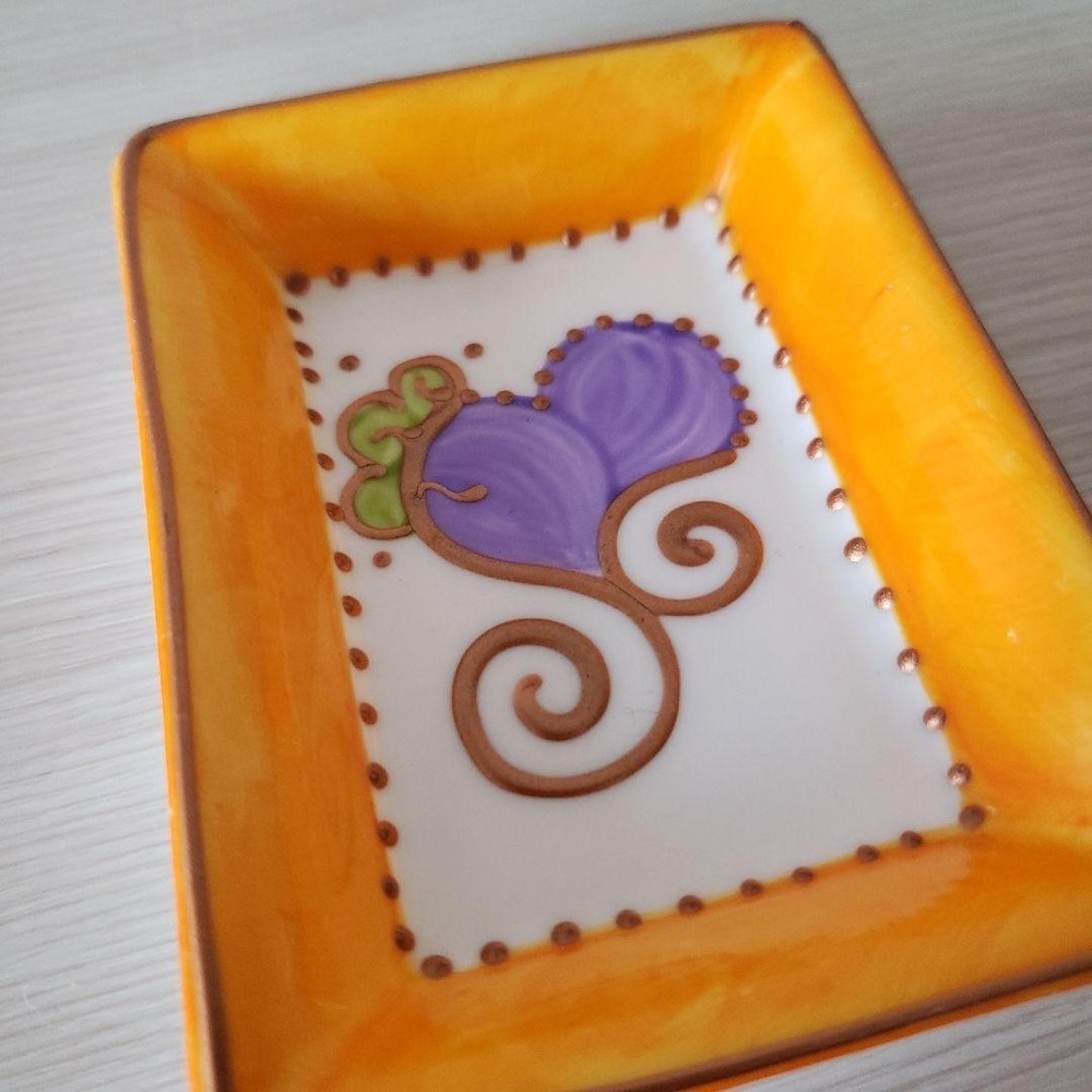 Soizick Square Plate Tray Orange 8x5.3cm