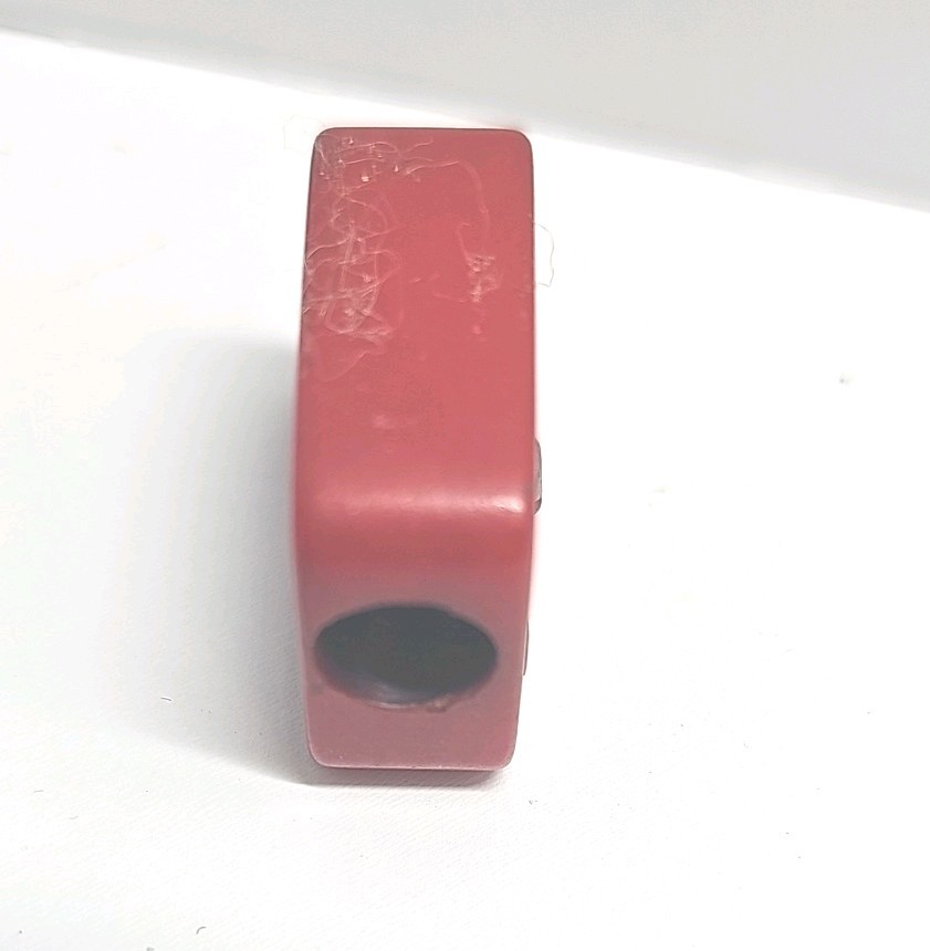 Vintage Red Bakelite Pencil Sharpener Rectangle Small